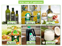 ZXSMART Machines de remplissage d'huile à piston automatiques 70BPM pour huile d'olive, huile comestible et huile de tournesol, 10 têtes