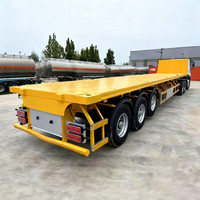 Remorque plateau 3 essieux 40 pieds 60 tonnes pour transport de conteneurs et de marchandises en vrac Afrique Mali Cameroun