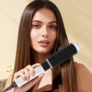 Multi Styler Hair Brush Straightener Curling Iron 2 In 1 With Ionic Technology For Dry Hair - Product Image 1