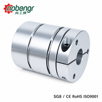 Coupleur anodisé haute rigidité, corps en aluminium, pince à disque SS304, sensibilité à jeu nul pour moteur pas à pas, routeur CNC, encodeur de servomoteur