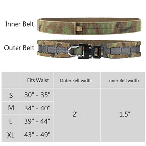 <span class=keywords><strong>Ceinture</strong></span> tactique KRYDEX <span class=keywords><strong>deux</strong></span>-en-un Mrco 1,7 pouces à boucle métallique à dégagement rapide, <span class=keywords><strong>ceinture</strong></span> en nylon avec <span class=keywords><strong>ceinture</strong></span> intérieure - Product Image 3