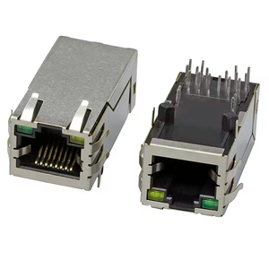 Protection contre la foudre 10G POE 8pin rj45 connecteur femelle POE + led RJ45 <span class=keywords><strong>jack</strong></span> connecteur <span class=keywords><strong>jack</strong></span> modulaire 5G ethernet rj45 connecteur - Product Image 1