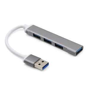 Aleación de aluminio <span class=keywords><strong>4</strong></span> en 1 estación de acoplamiento multipuerto USB3.0 HUB USB hub 3,0 divisor <span class=keywords><strong>4</strong></span> puertos USB Data Hub - Product Image 6