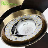 Ventilador de techo personalizado con lámpara Breezelux Zhongshan ventilador de techo lámpara Control remoto 220V ventilador de techo con luz