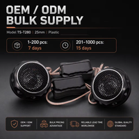 OEM/ODM Vente en gros Populaire Haut-parleur de voiture à dôme en plastique de 25 mm pour accessoires intérieurs de voiture
