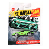 PANDAS Set de Juguete de Auto de Carreras a Escala 1/64, Modelo Diecast de Aleación de Metal y Plástico Deslizante, Mini Vehículo Metálico Hot Wheels