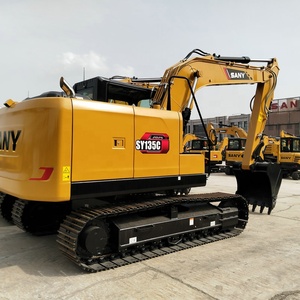Excavadora hidráulica de cadenas usada SANY SY135C de 13 toneladas con alta adaptabilidad y líneas hidráulicas auxiliares para demolición en interiores - Product Image 4