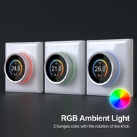 Termostato Inteligente para Calefacción por Suelo Radiante con WiFi, Perilla Giratoria, Ahorro de Energía, Control Preciso de Temperatura