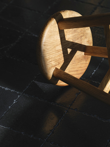 YJ Wabi-Sabi Style Paper Low <b>Stool</b> <b>Round</b> Lacquer Craft Modern Minimalist Chongqing Made Home - Product Image 4