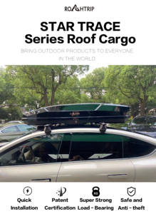 Boîte de toit sportive américaine ROAHTRIP XC186A ABS+PC à double ouverture latérale, clip rapide, capacité de 11 pieds cubes avec bande d'étanchéité pour voitures - Product Image 6