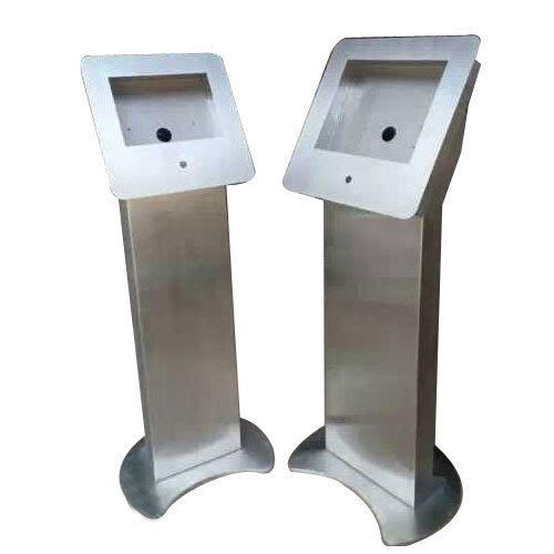 Custom Made Metal Display Screen Holder Metal Tablet Kiosk Pc Floor Stand Digital Signage Display Pos Kiosk with Printer Holder