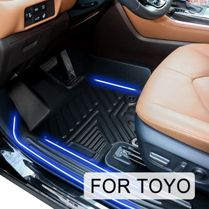 Venta al por mayor para todo tipo de clima impermeable inodoro conjunto completo 5d Tpe alfombrilla de revestimiento de suelo de coche para <span class=keywords><strong>Toyota</strong></span> Highlander 2016-on - Product Image 2