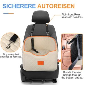 Fabricant de sièges de voiture pour chiens Booster Memory Foam Pet Siège de sécurité de voyage jusqu'à 35 Lbs Housse amovible lavable - Product Image 5