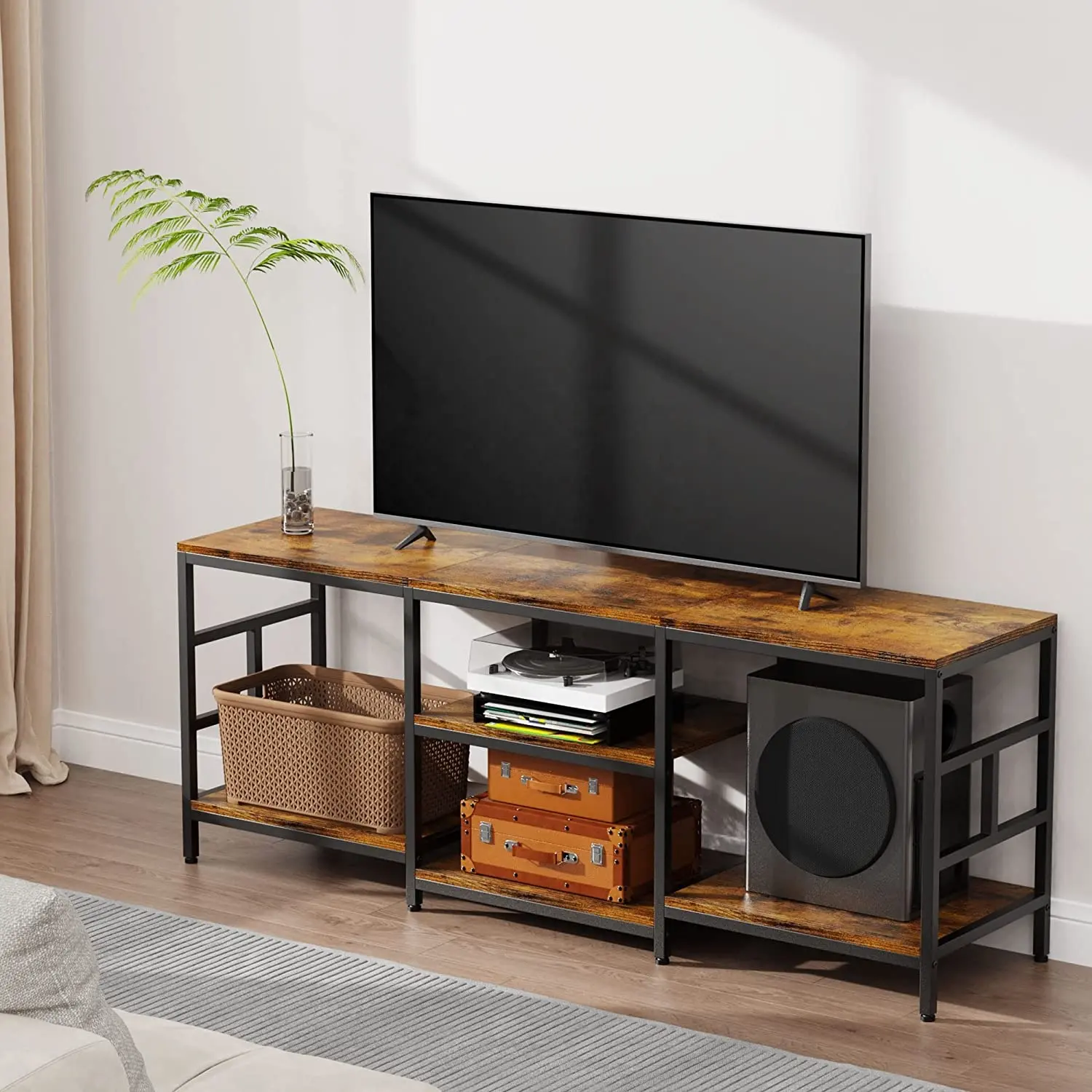 Modern Style Antique TV Display Stand Wooden Console Table Rack & Cabinet Home Furniture LED Feature Living Room Bedroom Storage