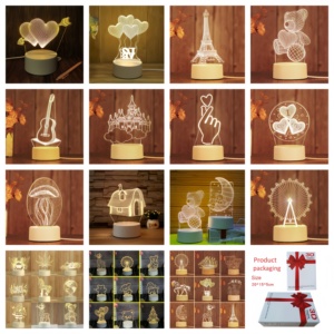 Wholesale 3D Night <b>Lights</b>, 3D <b>LED</b> <b>Lights</b>, Acrylic Night <b>Lights</b>, Custom Patterns, Festival Gifts From Lighting Factory. - Product Image 2