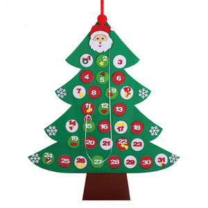 Feutre de <span class=keywords><strong>sapin</strong></span> de Noël avec colle verte peut être <span class=keywords><strong>accroché</strong></span> à la décoration murale feutre de décoration de Noël de salon - Product Image 3