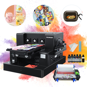 COLORSUN A3 UV Printer 3250UV CMYK+WW White Ink Mixing Vacuum Platform for Phone Case Leather Bottle Bill Printing - Product Image 1