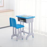 Ensemble moderne personnalisé en plastique pour les établissements d'éducation de la petite enfance – Bureaux et chaises individuels ou doubles