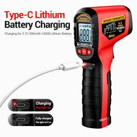 Thermomètre laser IR rechargeable numérique sans contact pour usage industriel, barbecue, four à pizza