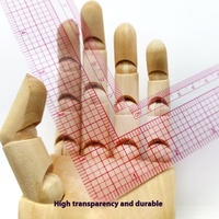 Règle de couture en plastique à angle droit en forme de 5808L conception de modèle de vêtements spéciaux pour l'échantillonnage et la coupe-fabriqué en gros