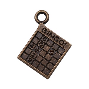 Pendentif Breloque Jeu BINGO Minesweeper en Alliage de Zinc Multicolore 15x17mm 0.9g pour Fabrication de Bijoux DIY - Product Image 5