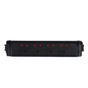 Unidad de distribución de energía de 4 bandas británica de oficina/Cápsula de alimentación debajo del escritorio 4x enchufes del Reino Unido con fusible 5A enchufe de interruptores individuales - Product Image 2