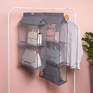 En gros, Organisateur de rangement suspendu tridimensionnel en tissu anti-poussière pour la maison et le dortoir, pour sacs et objets d'art - Product Image 1