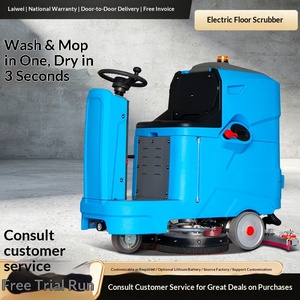Small Washing Truck Floor Washing Machine for Factory Workshop Multifunctional Scrubber Scrubbing Machine Industrial Washing - Product Image 1