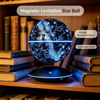 HCNT Globo Magnético de Levitación de 6 Pulgadas, Bola de Estrella Flotante Magnética, Decoración Luminosa para el Hogar, Ideal para Regalos