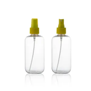 Customized 240ml Cosmetic Packaging Empty Plastic Round Hand Wash Liquid Shampoo Lotion Bottle
