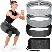 Bande de Résistance Tricotée pour Hanches, Antidérapante, Élastique, pour Musculation, Fitness, Fessiers, Entraînement Squat, Élargie et Épaissie