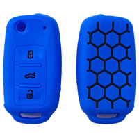 Housse de clé en silicone pour télécommande à 3 boutons, étui de protection souple pour clé de voiture Golf GTI R32 pour Volkswagen