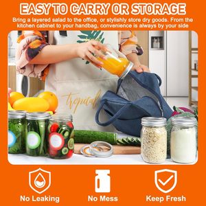 Frascos de Vidrio para Miel con Tapas, Boca Ancha, Color Ámbar, Borosilicato, Mini 2oz 4oz 8oz, Almacenamiento de Alimentos para Cocina - Product Image 3