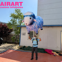Décoration d'événement de parade, marionnette gonflable en forme de mouton. Marionnettes d'animaux gonflables personnalisées pour les activités de plein air