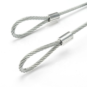 Herramienta de bobina de seguridad Cuerda colgante, <span class=keywords><strong>Cable</strong></span> DE SEGURIDAD recubierto de <span class=keywords><strong>acero</strong></span> <span class=keywords><strong>trenzado</strong></span> Bloqueo de equipaje, Conjunto de cuerda de alambre de revestimiento de plástico Doble bucle - Product Image 2