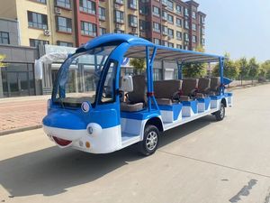รถบัสไฟฟ้าขนาดเล็ก 11 ที่นั่ง สำหรับเที่ยวชมเมือง ขับเคลื่อนด้วยแบตเตอรี่ ขายส่งจากโรงงานโดยตรง - Product Image 4
