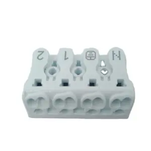 Gaochao Kimbetter 4 Pin Push Button Crimp Terminals Electrical Cable Push In Wire Connector Without The Screw