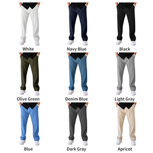 Wholesale Custom Men's Loose Straight Casual Sports Pants Outdoor <strong>Jogging</strong> Hiking Solid Color Loose-Fit Jogger Pants - Product Image 2