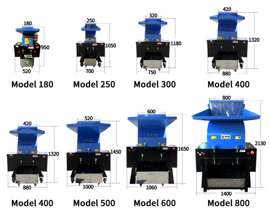 Broyeur/broyeur/broyeur en plastique de petite machine de recyclage de déchets à vendre