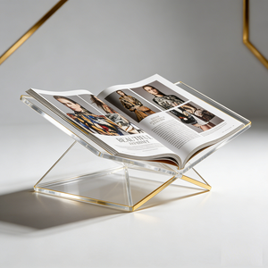 Soporte de Acrílico Transparente de Alta Calidad para Libros Abiertos, Exhibidor de Revistas para Lectura - Product Image 3