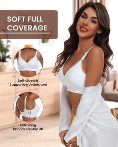 Reggiseno Comodo Senza Cuciture a Copertura Totale per Donne, <span class=keywords><strong>Reggiseni</strong></span> Senza Ferretto con Supporto Morbido, <span class=keywords><strong>Taglie</strong></span> Normali e Plus Size - Product Image 4
