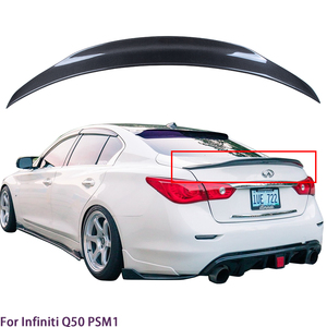 For Q50 Q50S Q50L PSM Style Carbon Fiber Rear Spoiler Trunk Wing 2013-2023 - Product Image 1