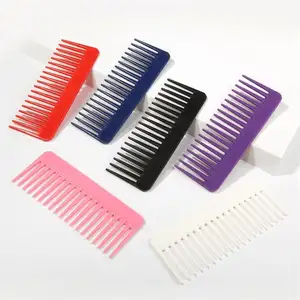 Wholesale Wide Tooth Comb Plastic Detangling Comb With Custom Logo