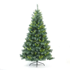 Arbre de Noël de vente chaud d'usine 7ft arbre de Noël en PVC bicolore pour la décoration intérieure