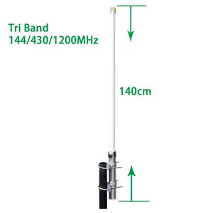 เสาอากาศสถานีฐาน 144/430/1200MHz กำลังขยายสูง 2.6/5.8/9.2dbi เสาอากาศเซลลูลาร์ขนาด 140 ซม. พร้อมขั้วต่อ N-Female - Product Image 1