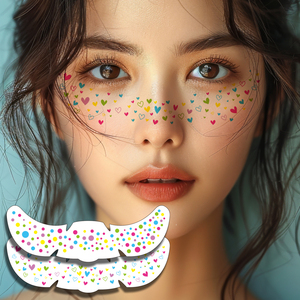 Autocollants de <span class=keywords><strong>tatouage</strong></span> de visage de taches de rousseur enchantées-Maquillage temporaire de paillettes imperméables pour les fêtes de Noël - Product Image 6