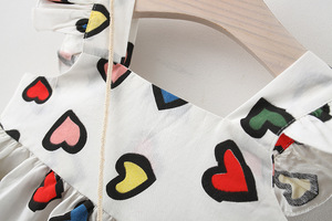 เสื้อผ้าเด็กทารก ชุดเดรสสำหรับเด็กผู้หญิง ชุดเดรสผ้าฝ้ายแขนสั้นพิมพ์ลาย - Product Image 4