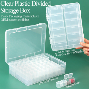 SUNSHING Clear <b>Plastic</b> Compartment Organizer <b>Box</b> for Beads Charms Nail Art Storage Wholesale Jewelry Packaging Container - Product Image 1