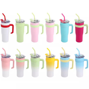 Bouteille d'eau en acier inoxydable à double paroi de 40 oz, gobelets isothermes de camping avec couvercle torsadé et poignée, best-seller 2024 - Product Image 5