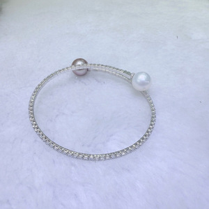 Bracelet en perles pures sans défaut de 10-11 mm, version coréenne, tendance, frais, petit bracelet ouvert, célébrité d'Internet - Product Image 3